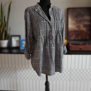 NWOT Lands End flannel button up shirt